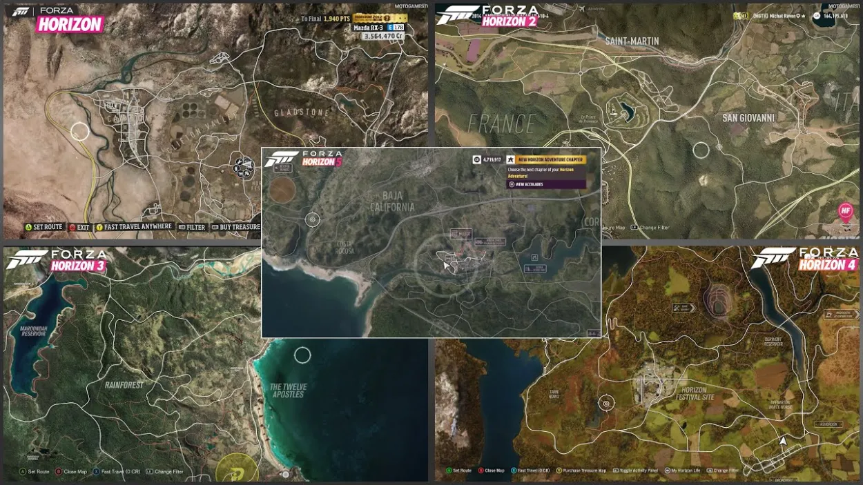 خريطة Forza Horizon